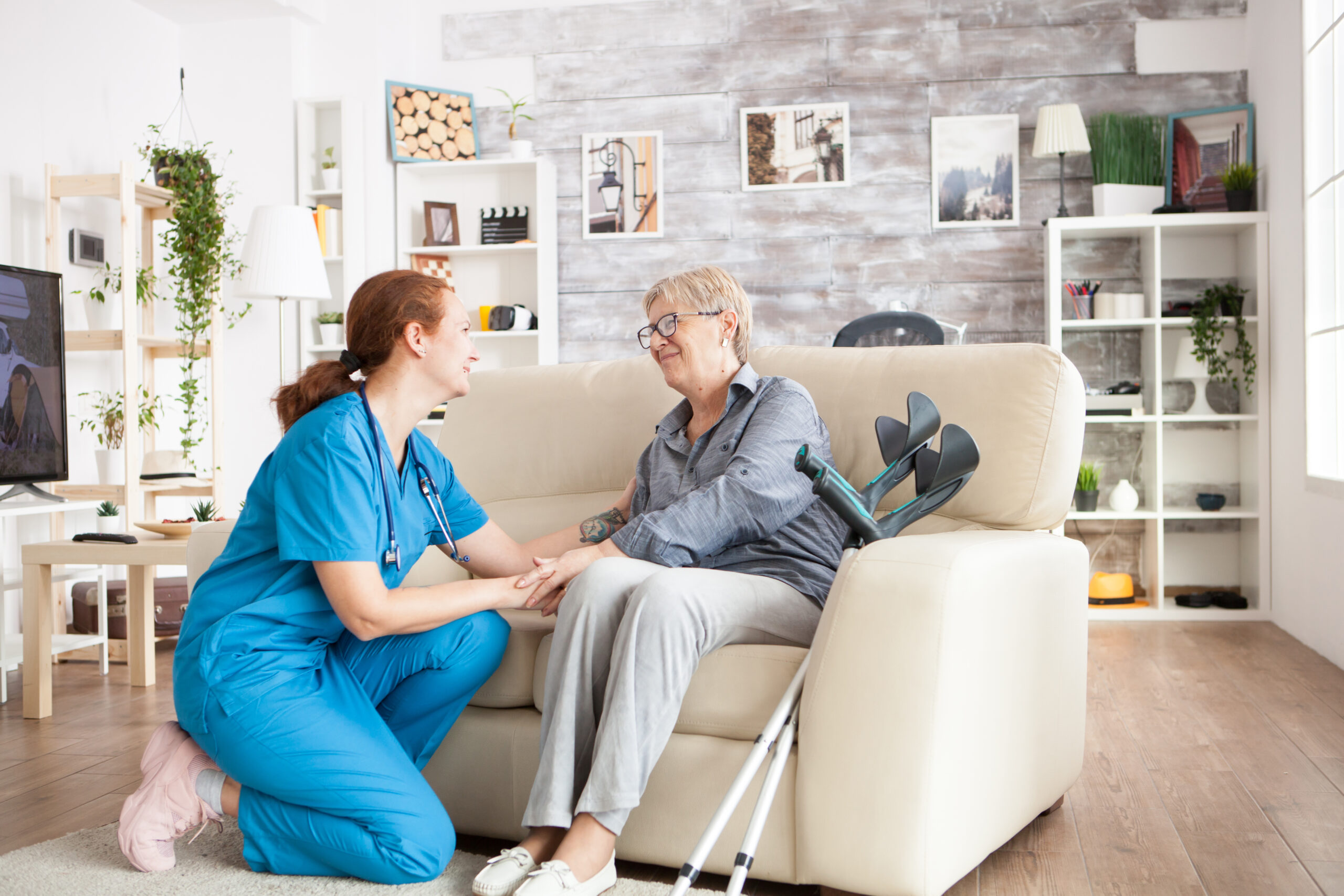 Senior enjoying a comfortable home environment